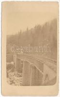 1913 Tiszolc, Tisovec; Tiszolc-völgyi fogaskerekű vasút viaduktja, vasúti híd / standard gauge cogwheel railway line, industrial railway bridge, viaduct. photo (EK)