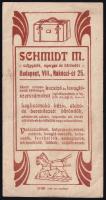 Schmidt M. szíjgyártó, nyerges és bőröndös számolócédula