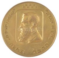 Izrael 1973. "Herzl Tivadar 1948-1973" aranyozott bronz emlékérem (60mm) T:XF Israel 1973. "Theodor Herzl 1948.1973" gilt bronze commemorative medallion (60mm) C:XF