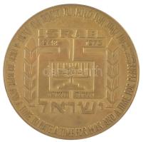 Izrael 1973. "Herzl Tivadar 1948-1973" aranyozott bronz emlékérem (60mm) T:XF
Israel 1973...