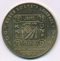 NDK 1976. "Zor'a Israel 1976 / 75 éves a Zsidó Nemzeti Alap" bronz emlékérem (40mm) T...