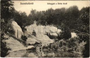 Szovátafürdő, Baile Sovata; Sóhegyek a Vörös tónál. Kiadja Zsula Sándor / salt hills (gyűrődések / creases)