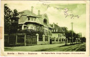 1917 Beszterce, Bistritz, Bistrita; Mária királyné utca / street (EK)