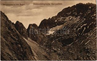 1917 Fogarasi-havasok (Fogarasi Kárpátok), Fogarascher Karpaten, Muntii Fagarasului; Negoj csúcs / Bergerscharte am Negoi, Siebenbürgische Karpathen / Varful Negoi / mountain peak