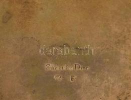 Ezüst (Ag) gyufatartó, jelzett: Christian Dior, kopásokkal, nettó: 147g, 8,5x6 cm / Christian Dior s...