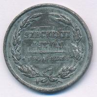 1860. "Széchenyi István - 1860 április 8-án" Sn halotti emlékérem (29mm) T:XF,VF patina, k...