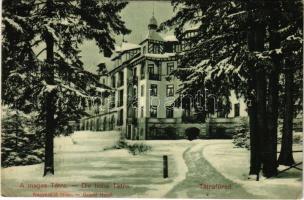 1913 Tátrafüred, Ótátrafüred, Altschmecks, Stary Smokovec (Tátra, Magas-Tátra, Vysoké Tatry); Nagy szálló télen / Grand Hotel in winter (EK)