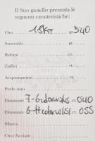 18 K fehérarany gyűrű 11 db gyémánttal. 0,4 c VVS1-VS, F-G, 0,55c VS1-SI G-H Br 5,4 g, m: 53 Certifi...