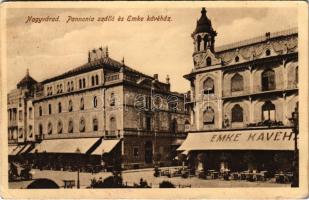 1916 Nagyvárad, Oradea; Pannonia szálloda és Emke kávéház / cafe, hotel (ázott sarkak / wet corners)