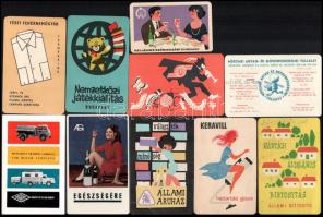 1962-1969 10 db reklám kártyanaptár