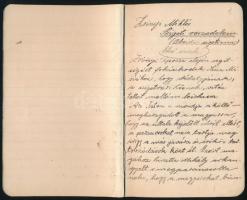 cca 1910-1920 Böszörményi Géza gimnázium tanuló irodalmi jegyzetei, 2 db Rigler József Ede-gyártmány...