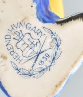 Herendi kínai figura, sérült (feje ragasztott), jelzett, m: 12,5 cm