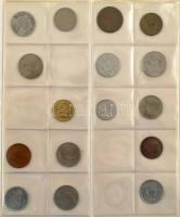 Vegyes ~108db-os albumba rendezett legnagyobbrészt külföldi érme tétel T:vegyes