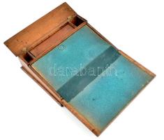 Úti íródoboz, fa, kulcs nélkül, szép állapotban, 23x30 cm