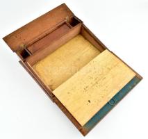 Úti íródoboz, fa, kulcs nélkül, szép állapotban, 23x30 cm