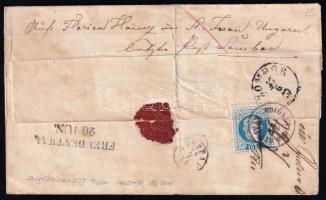 1870 5kr + torn away 10kr on registered cover "PRIGLEVICZA SZT JVAN" - Freudenthal (Gudlin...