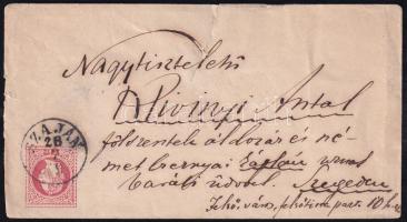1869 5kr díjjegyes boríték 