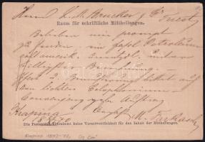 1870 2kr díjjegyes levelezőlap "KRAPINA" - Trieste 1870 2kr PS-card "KRAPINA" - ...