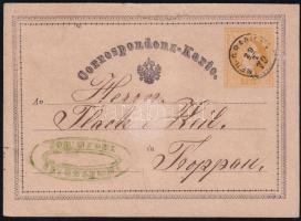1870 2kr PS-card "NEU-GRADISKA" - Troppau, 1870 2kr díjjegyes levelezőlap "NEU-GRADISKA" - Troppau