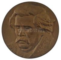 Somogyi Árpád (1926-2008) 1979. Móricz Zsigmond kétoldalas, öntött bronz plakett (94mm) T:AU