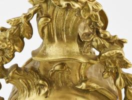 Bronz óratok, jelzés nélkül, öntött bronz, hibátlan, m: 37 cm