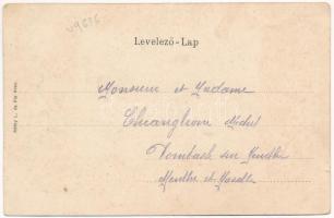 Arad, Pénzügyi palota. Réthy L. és fia kiadása, szecessziós litho keret / financial palace. Art Nouv...