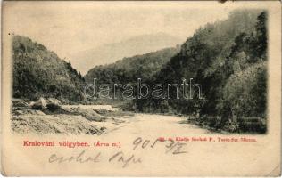 1905 Kralován, Kralovany; Králováni völgy Árva megyében, Vág folyó. Sochán P. 36. / river Váh (EK)