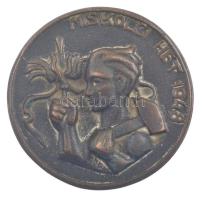1948. Miskolci hét 1948 egyoldalas, öntött bronz emlékérem (65mm) T:AU