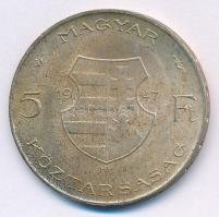 1947. 5Ft Ag "Kossuth" T:AU patina Adamo F8.1