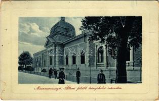 1915 Máramarossziget, Sighetu Marmatiei; Állami felsőbb leányiskola internátusa. W.L. Bp. Kaufman Ábrahám kiadása / girl boardin school (kopott sarkak / worn corners)