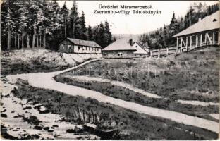 Tótosbánya, Totos (Budfalva, Budesti, Máramaros); Zserampó-völgy, aranybánya / valley, gold mine + "1940 Máramarossziget visszatért" So. Stpl. (EB)