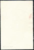 Konstantin László (1930- ): Fej (tanulmány). Akvarell, papír, jelzett a hátoldalon, 25x16 cm