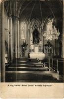 Nagyvárad, Oradea; Szent László menház kápolnája, belső. Szent László nyomda rt. kiadása / chapel of the rest house, interior (EB)