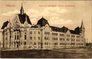 1911 Temesvár, Timisoara; Kegyesrendi főgimnázium. Kiadja a "Koronaherceg" tőzsde / Piaristen Obergymnasium / grammar school