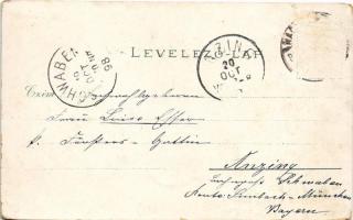 1898 (Vorläufer) Püspökfürdő, Szentlászlófürdő, Baile 1 Mai (Nagyvárad, Oradea); fürdő épület, indóh...