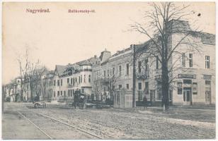 1915 Nagyvárad, Oradea; Rulikovszky út, Jenny Nándor üzlete, Bodega. Rigler József Ede 59. 1913. / street, shops (EK)