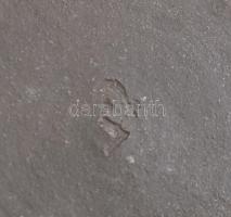 Magyar retro kerámia organikus gömbváza, jelzett, hibátlan, m: 14,5 cm