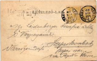 1900 Sepsiszentgyörgy, Sfantu Gheorghe; Római katolikus templom, Potsa park. Benkő M. kiadása / Cath...