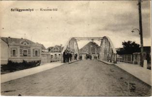 1918 Szilágysomlyó, Simleu Silvaniei; Kraszna híd. Heimlich K. kiadása / Crasna river bridge (EK)