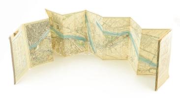cca 1930-1940 A Duna Budapest-Paks (116 km) szakaszának térképe. Vízisporttérképek 12. sz. 1 : 25.000. Bp., M. Kir. Állami Térképészet. Kisebb szakadásokkal, az utolsó levél (áttekintőlap) nagyrészt elvált a térképtől, 200x24 cm