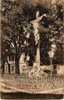 1914 Apatin, Kereszt (Kiss Ernő műve). Gasz Mátyás kiadása / Kreutz / Cross (EK)