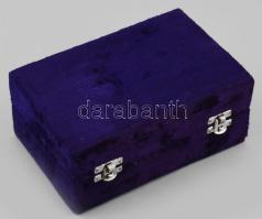 Bourbon-liliom mintás keresztelő pohár pár díszdobozban, újszerű állapot, jelzés nélkül, fém, m: 9 c...