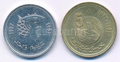 Marokkó 1987. 1c FAO + 5c FAO T:XF Morocco 1987. 1 Centime FAO + 5 Centimes FAO C:XF