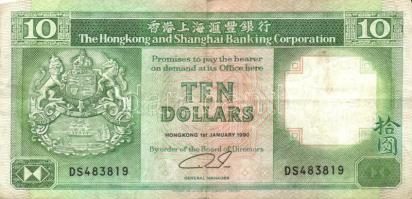 Hongkong 1990. 10$ T:II/III
