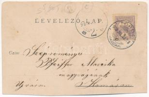 1900 Torda, Turda; Fő tér, Cs. Mike Márton (ezelőtt Wolff) gyógyszertára, Dick Vilmos és Társa és Bo...