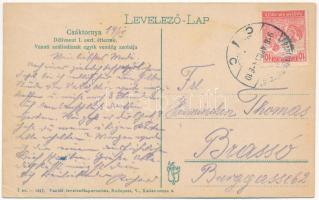 1918 Csáktornya, Cakovec; Délivasút I. osztályú étterem, Vasúti szállodának egyik vendég szobája bel...