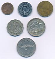6db-os vegyes érmetétel, benne Pakisztán, Afganisztán, Banglades T:XF,VF 6pcs mixed coin lot, within Pakistan, Afghanistan, Bangladesh C:XF,VF