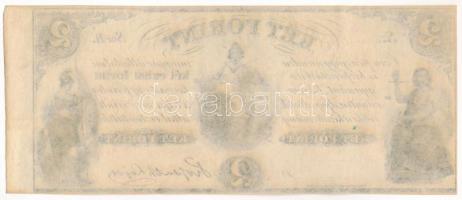 ~1852-1860. 2Ft "Kossuth bankó", "B" sorozat, kitöltetlen T:UNC,AU
Hungary ~185...