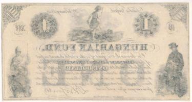1852. 1$ "B" "Kossuth bankó" sorszám nélkül T:UNC
Hungary 1852. 1 Dollar "...