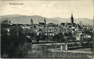 1915 Nagyszeben, Hermannstadt, Sibiu; látkép / general view